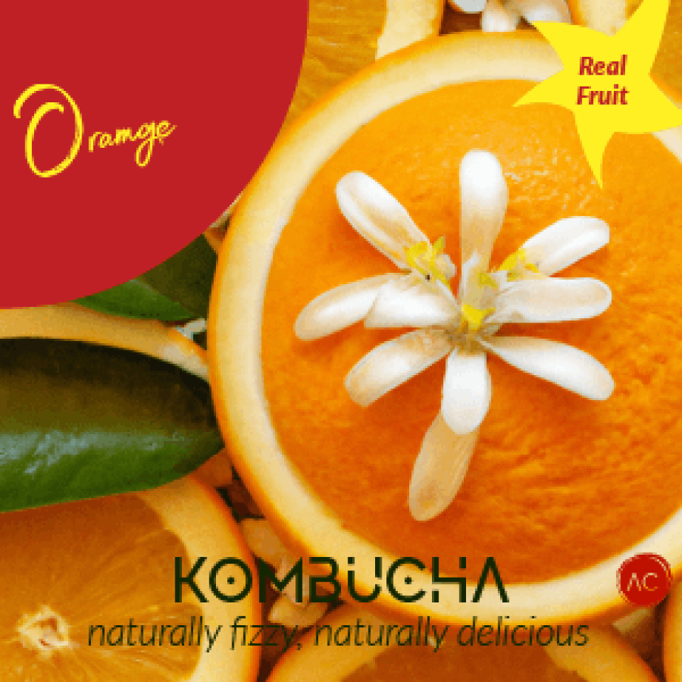 Oranges used to infuse kombucha